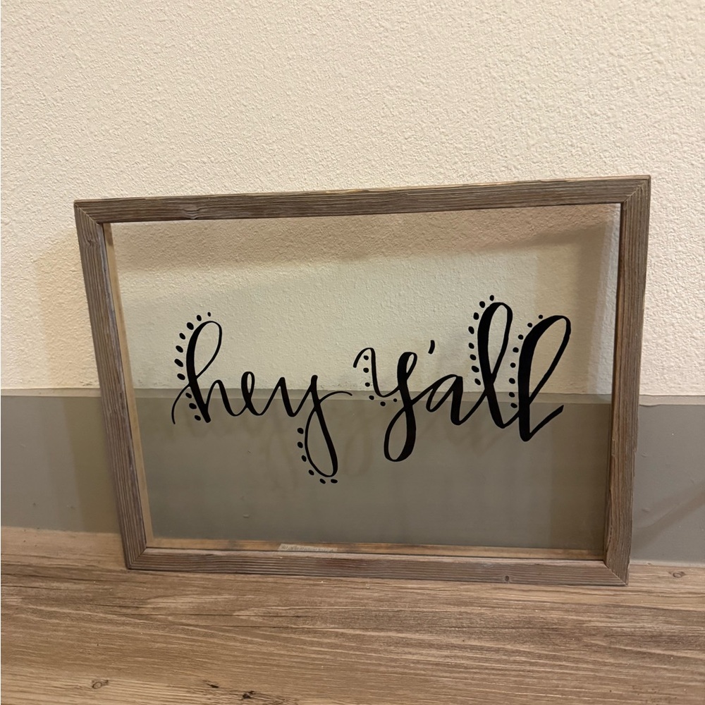 Rustic Brown Wood & Glass Wall Decor